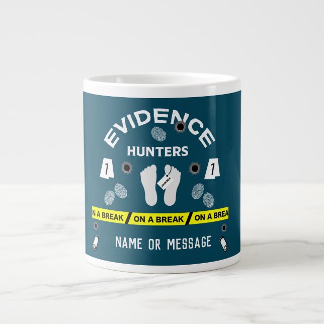Caneca De Café Grande Investigador de criminalística científica forense (Frente)