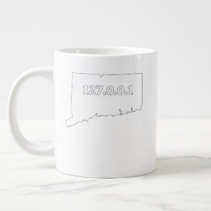 Caneca De Café Grande IP do Nerd do computador doméstico Connecticut 12