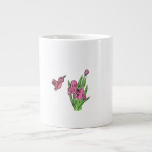 Caneca De Café Grande Íris Rosa