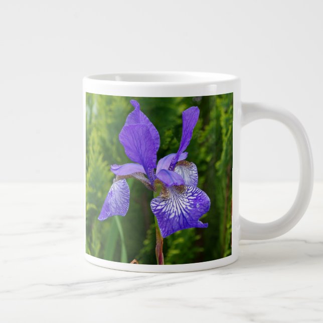 Caneca De Café Grande Iris sibirica fotografia floral (Direita)