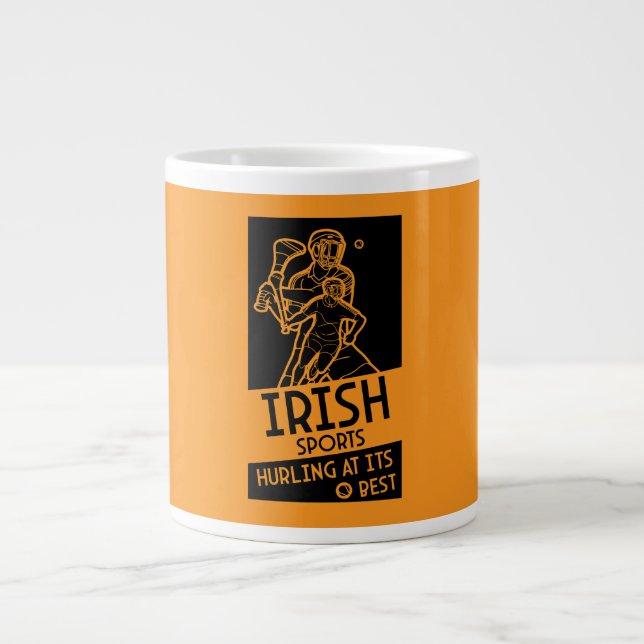 Caneca De Café Grande Irish Hurling Sport (Frente)