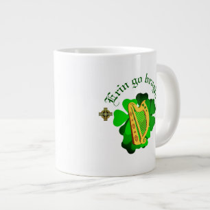 Caneca De Café Grande Irlanda para sempre/Erin ir bragh/ harp