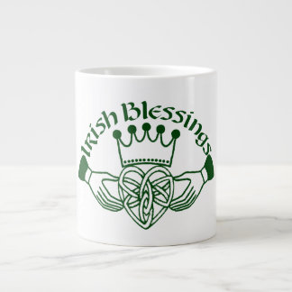 Caneca De Café Grande Irlandês Claddagh Ring Celtic Heart Benessings