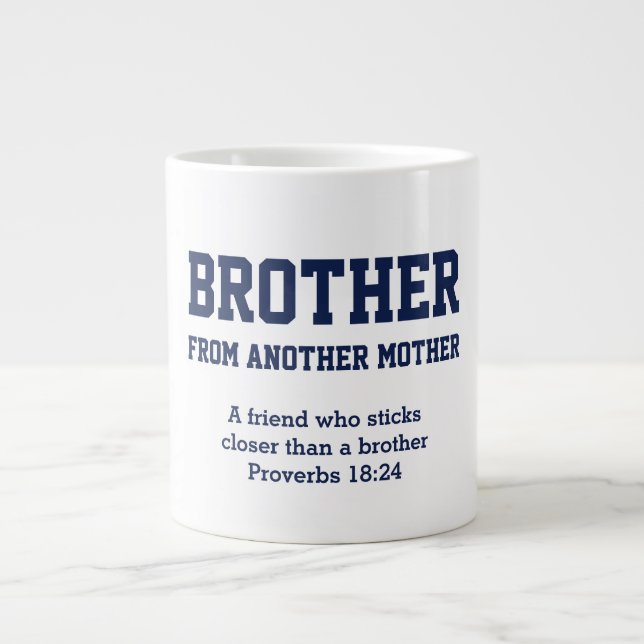 Caneca De Café Grande IRMÃO DE OUTRA MÃE | Christian Bromance (Frente)