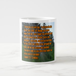 Caneca De Café Grande Isaiah 12:1-3 WEBU Mug