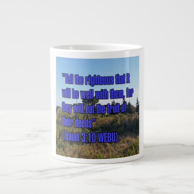 Caneca De Café Grande Isaiah 3:10 WEBU Mug (Frente)