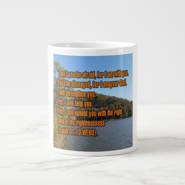 Caneca De Café Grande Isaiah 41:10 WEBU Mug (Frente)