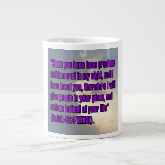 Caneca De Café Grande Isaiah 43:4 WEBU Mug (Frente)