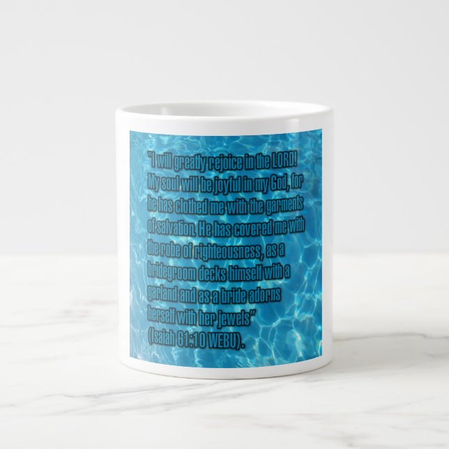 Caneca De Café Grande Isaiah 61:10 WEBU Mug (Frente)