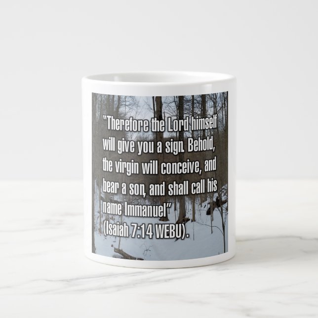 Caneca De Café Grande Isaiah 7:14 WEBU Mug (Frente)