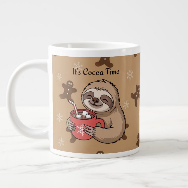 Caneca De Café Grande It’s Cocoa Time | Cozy Winter Quote (Esquerda)