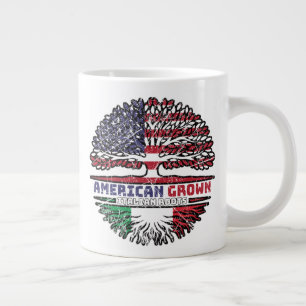 Caneca De Café Grande Itália Italiano EUA Americano USA Estados Unidos Á