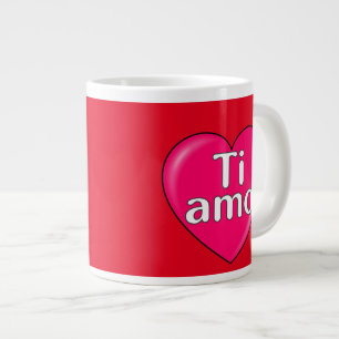 Caneca De Café Grande Italiano - Eu te amo