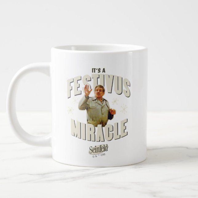 Caneca De Café Grande It's a Festivus Miracle (Esquerda)