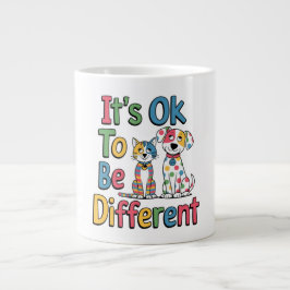 Caneca De Café Grande It's ok to be different
