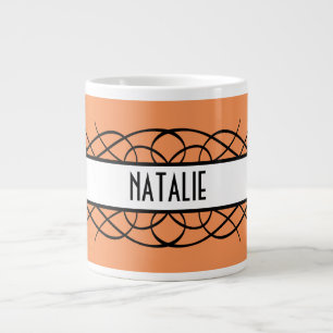 Caneca De Café Grande Ivory Deco Flourish Mug