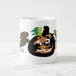 Caneca De Café Grande Jack de Halloween o café da lanterna