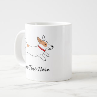 Caneca De Café Grande Jack Russell Terrier Cão de Cartoon com Texto Pers