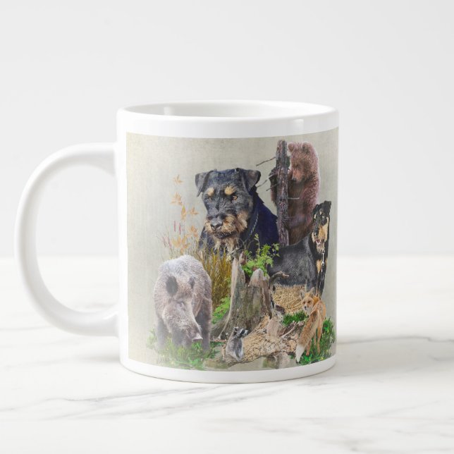 Caneca De Café Grande Jagdterrier Apache v. Renbrad. Coffee Mug (Esquerda)