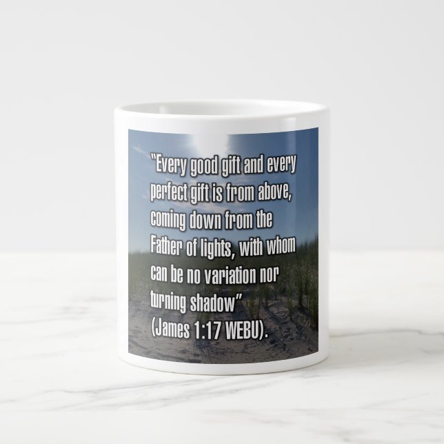 Caneca De Café Grande James 1:17 WEBU Mug (Frente)