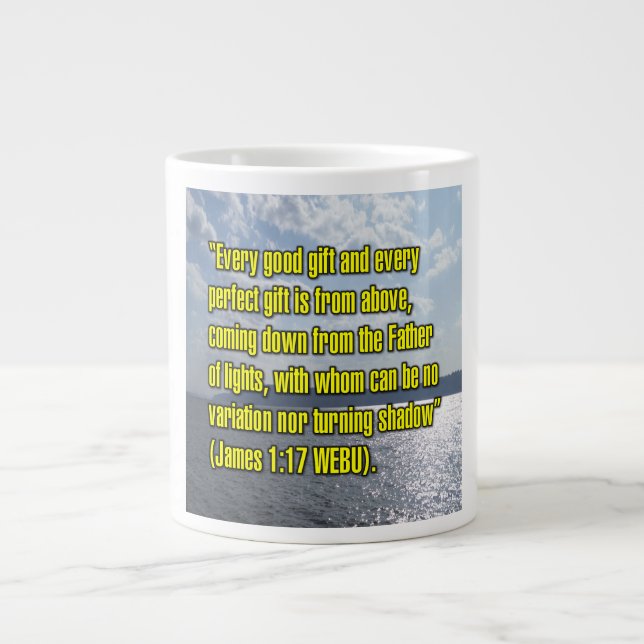 Caneca De Café Grande James 1:17 WEBU Mug (Frente)