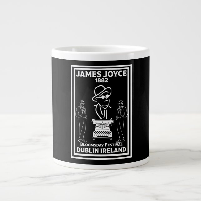 Caneca De Café Grande James Joyce Dublin Irlanda (Frente)