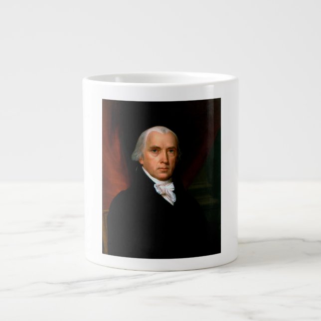 Caneca De Café Grande James Madison, o 4º Presidente: América Colonial (Frente)