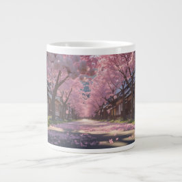 Caneca De Café Grande Japanese Cherry Blossom Sakura Mug - Day & Night S