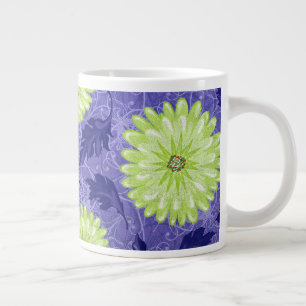 Caneca De Café Grande Jardim Daisy da Meia-Noite