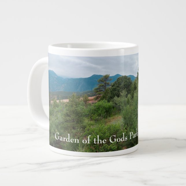 Caneca De Café Grande Jardim das Montanhas e Colinas de Deuses (Frente Esquerda)