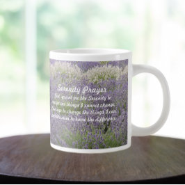 Caneca De Café Grande Jardim de Lavanda da Serenidade Inspiradora