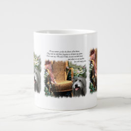 Caneca De Café Grande Jardim de Verão Collie