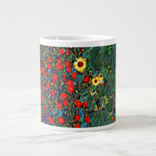 Caneca De Café Grande Jardim Flor Gustav Klimt