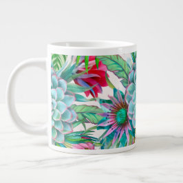 Caneca De Café Grande Jardim tropical