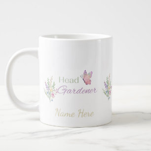Caneca De Café Grande Jardineira Chefe Floral, Dia das Mães, Aniversário