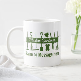 Caneca De Café Grande Jardineiro Mestre Simples Personalizado