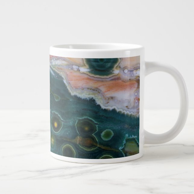 Caneca De Café Grande Jasper Oceano com Manchas Verdes (Direita)