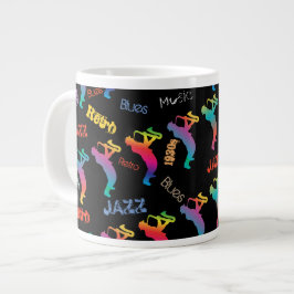 Caneca De Café Grande Jazz Musicians Retro Music POP ART