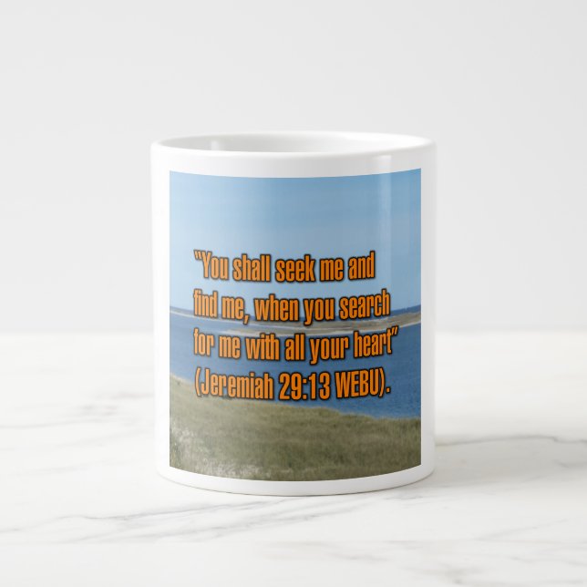 Caneca De Café Grande Jeremiah 29:13 WEBU Mug (Frente)
