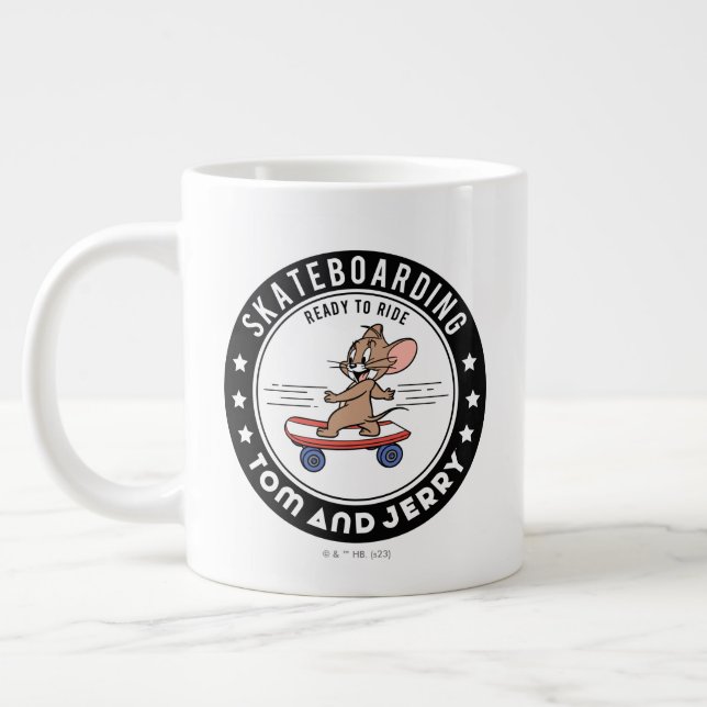 Caneca De Café Grande Jerry Skateboard - Pronto Para Ir (Esquerda)