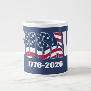 Caneca De Café Grande Jes EUA ves 1776-2026