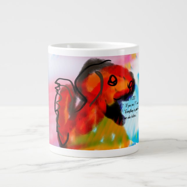 Caneca De Café Grande Jesus acredita (Frente)