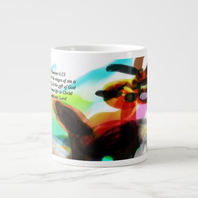 Caneca De Café Grande jesus ama alegria (Frente)