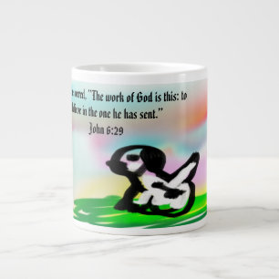 Caneca De Café Grande Jesus ama para sempre