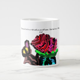 Caneca De Café Grande Jesus ama rosa