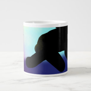 Caneca De Café Grande jesus ama todo o coração
