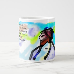 Caneca De Café Grande Jesus aqui