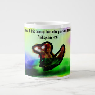 Caneca De Café Grande Jesus aqui
