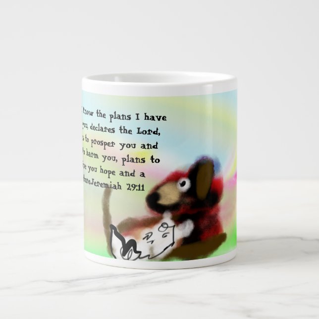 Caneca De Café Grande Jesus aqui agora  (Frente)