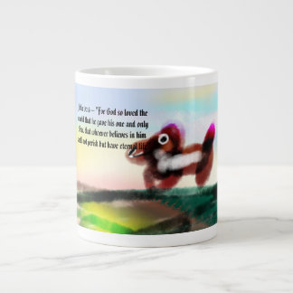 Caneca De Café Grande Jesus aqui conosco